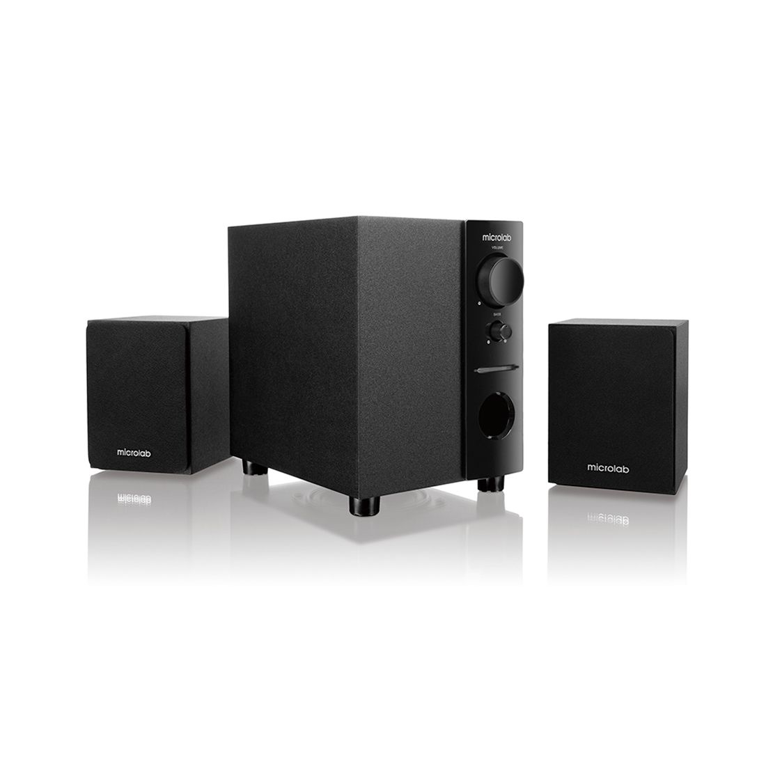 Акустическая система, Microlab, M-109, 2.1, 10Вт (2,5Вт*2+5Вт), Выход RCA sokets, Вход 3,5 MiniJack, Чёрный — купить в Lirotech