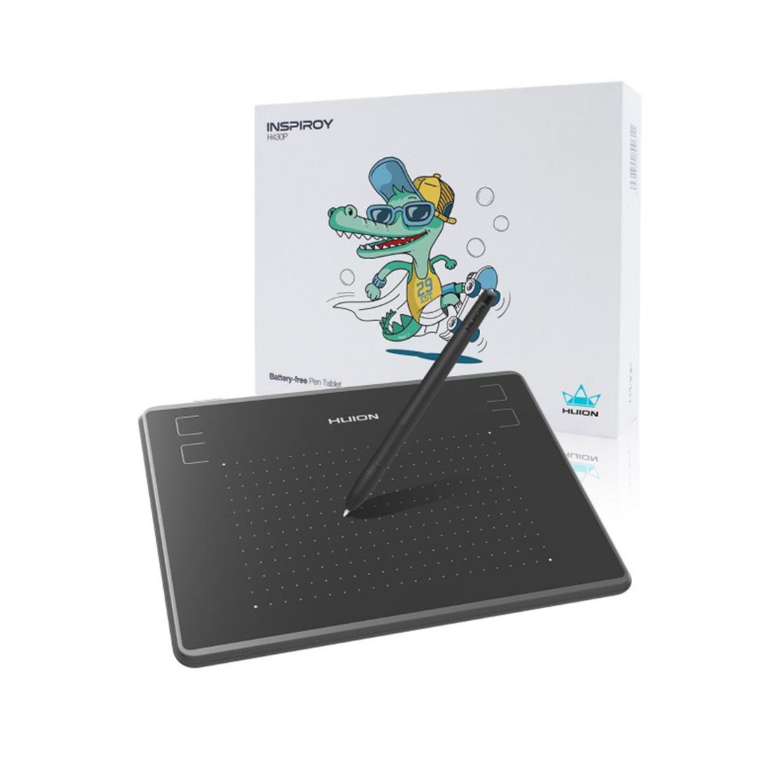 Графический планшет, Huion, H430P, Разрешение 5080 lpi, Чувствительность к нажатию 4096, Интерфейс USB, Рабочая область 121,9*76,2 мм. (4,8"х3"), Чёрный — фото 3