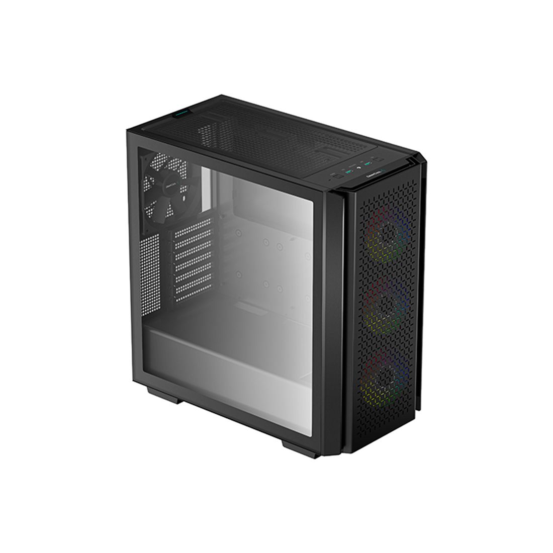 Компьютерный корпус, Deepcool, CG560 R-CG560-BKAAE4-G-1, E-ATX/ATX/Micro ATX, USB 3.0*2, 3*120mm ARGB/1*140mm, HD-Audio+Mic, Высота процессорного кулера до 175мм, Длина VGA до 380мм, 2*3.5"/2*2.5", Слот 7, Сталь 0,9, 452x230x470мм, Без Б/П, Чёрный — фото 2