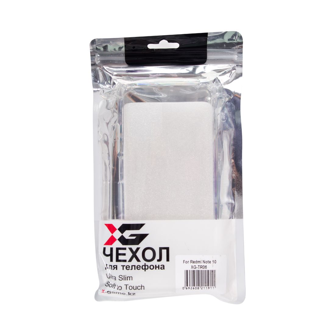 Чехол для телефона, XG, XG-TR06, для Redmi Note 10, Прозрачный, Борты, пол. пакет — фото 3
