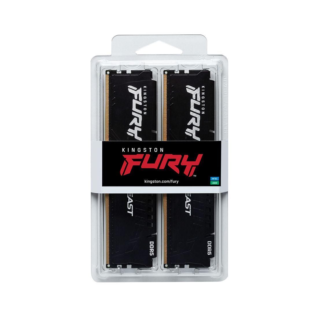 Модуль памяти Kingston Fury Beast KF552C40BBK2-32 DDR5 DIMM 32Gb Kit(2x16) 5200 MHz CL40 — фото 3