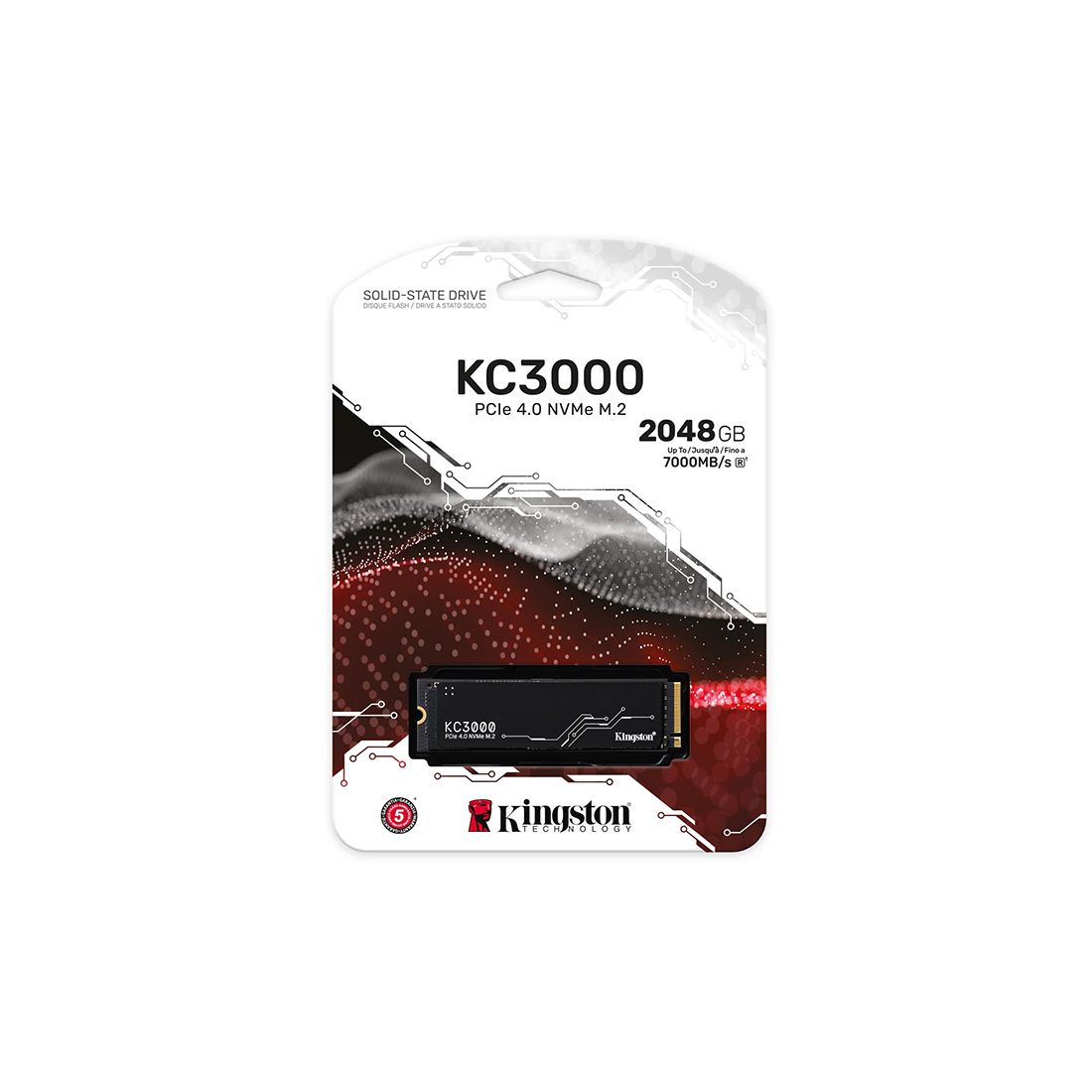 Твердотельный накопитель SSD, Kingston, SKC3000D/2048G, 2048 GB, M.2 NVMe PCIe 4.0, 7000/7000 Мб/с — фото 1