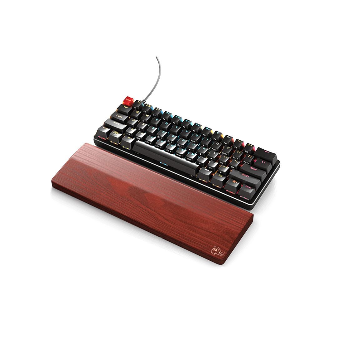Подставка эргономическая под запястья, Glorious, Wrist Rest Full Size, GV-100-BROWN, 430x100x19, Дерево, Резиновая основа, Коричневый — купить в Lirotech