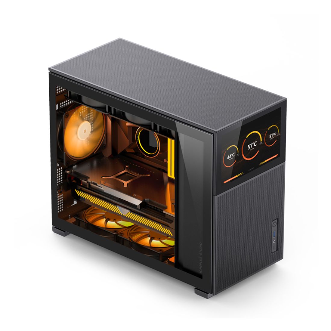 Компьютерный корпус, Jonsbo, D31 MESH SCREEN, D31 MESH SC Black, Mini-Tower, ITX/M-ATX/DTX, USB Type-C*1, USB Type-A*1, Audio+Mic, Высота процессорного кулера до 168 мм, Длина видеокарты до 330-400 мм, 2*2,5"/ 1*3,5", Сталь, Пластик, Закаленное стекло, 20 — фото 2