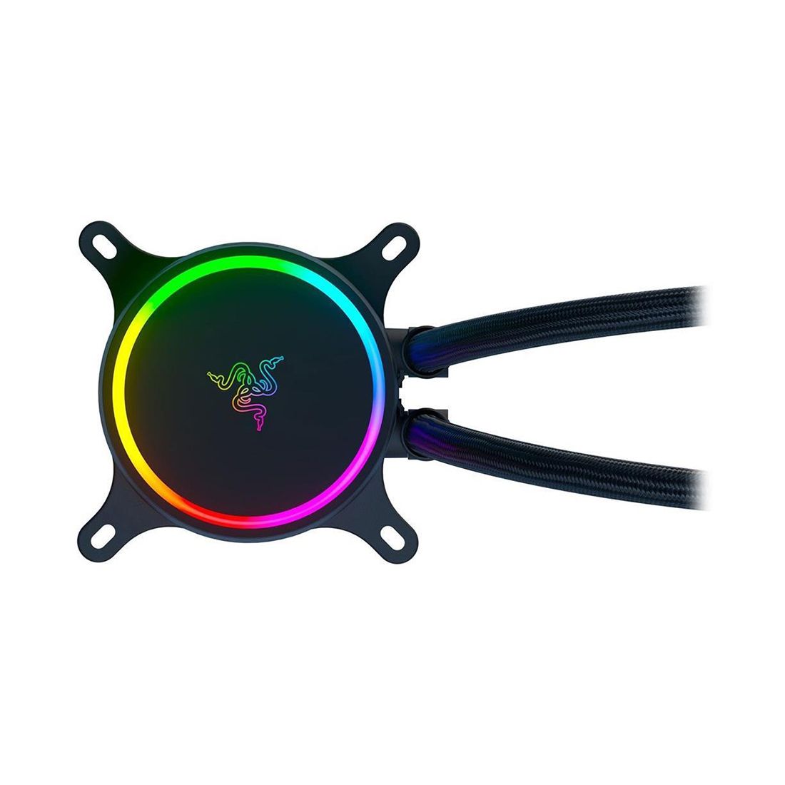 Кулер с водяным охлаждением, Razer, Hanbo Chroma RGB AIO Liquid Cooler (aRGB Pump Cap), RC21-01770100-R3M1, 240 мм, Подсветка RGB, Габариты 275x123x30 мм, Чёрный — фото 3