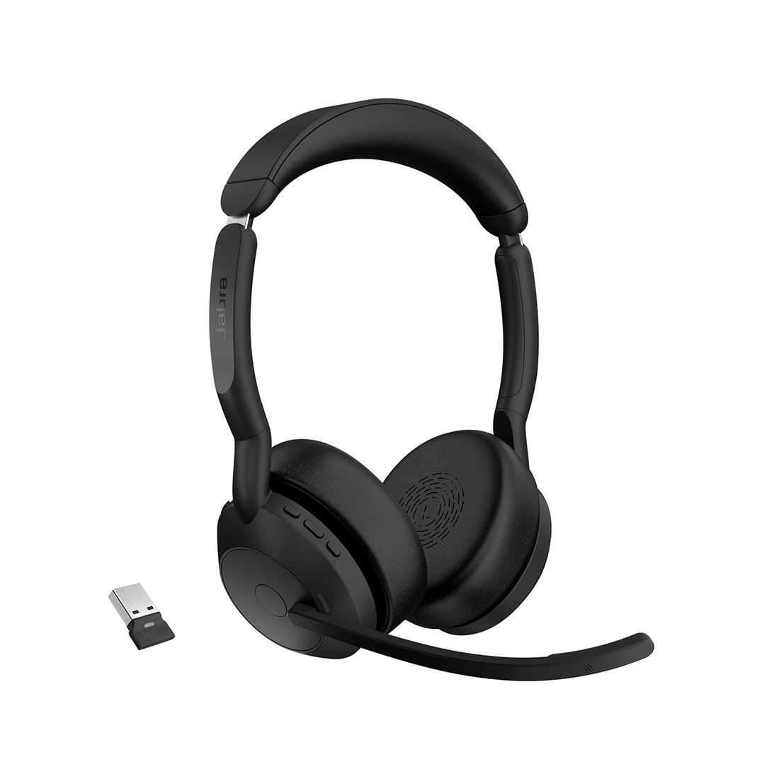 Гарнитура, Jabra, 25599-999-999, Jabra Evolve2 55, Link380a MS Stereo, Беспроводная, Bluetooth 5.2, защита органов слуха : Jabra SafeTone™ 2.0, PeakStop 105, -5°C to + 45°C, Спящий режим — купить в Lirotech