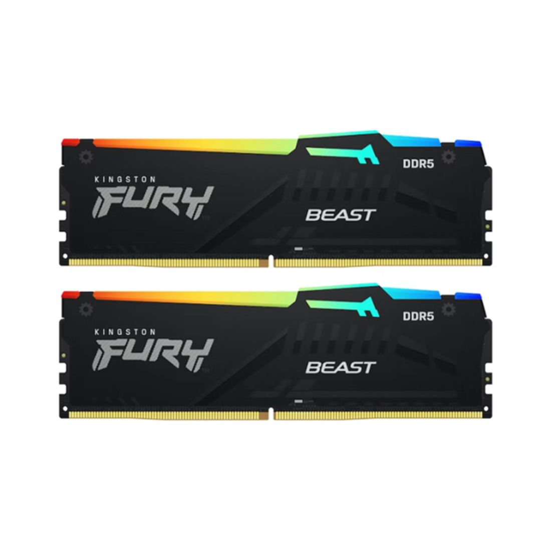 Комплект модулей памяти, Kingston, FURY Beast RGB KF560C36BBEAK2-64 (Kit 2x32GB), DDR5, 64GB, CL36, DIMM <PC5-48000/6000MHz> — фото 2