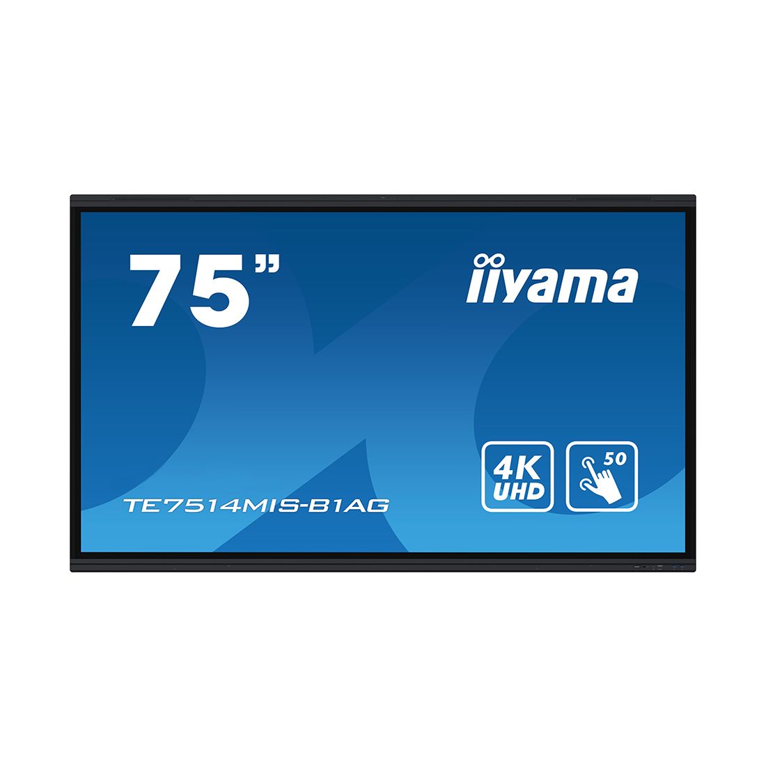 Интерактивная панель, iiyama, TE7514MIS-B1AG, 75", 4K, Android 13, V100, Quad core A76+A55, ОЗУ 8гб, ПЗУ 64гб, чёрный — фото 2