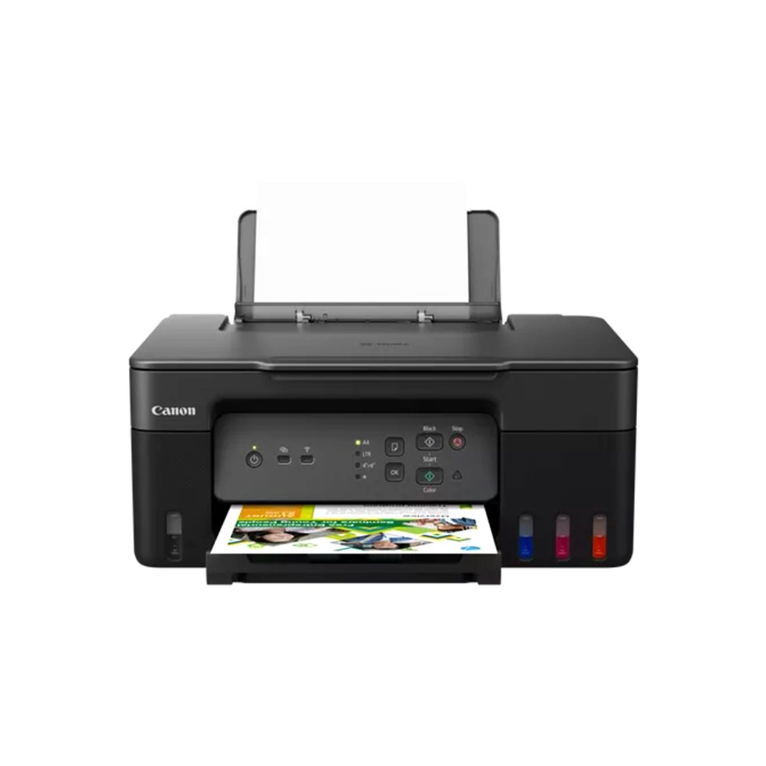 Цветное МФУ, Canon, Pixma G3430, 5989C009AA, Струйное, A4, 11 изобр./мин. (A4), Чернила GI-41, СНПЧ, Подача 100 листов, Планшетный сканер, 1,5 мс/линия, USB 2.0, Wi-Fi — фото 2