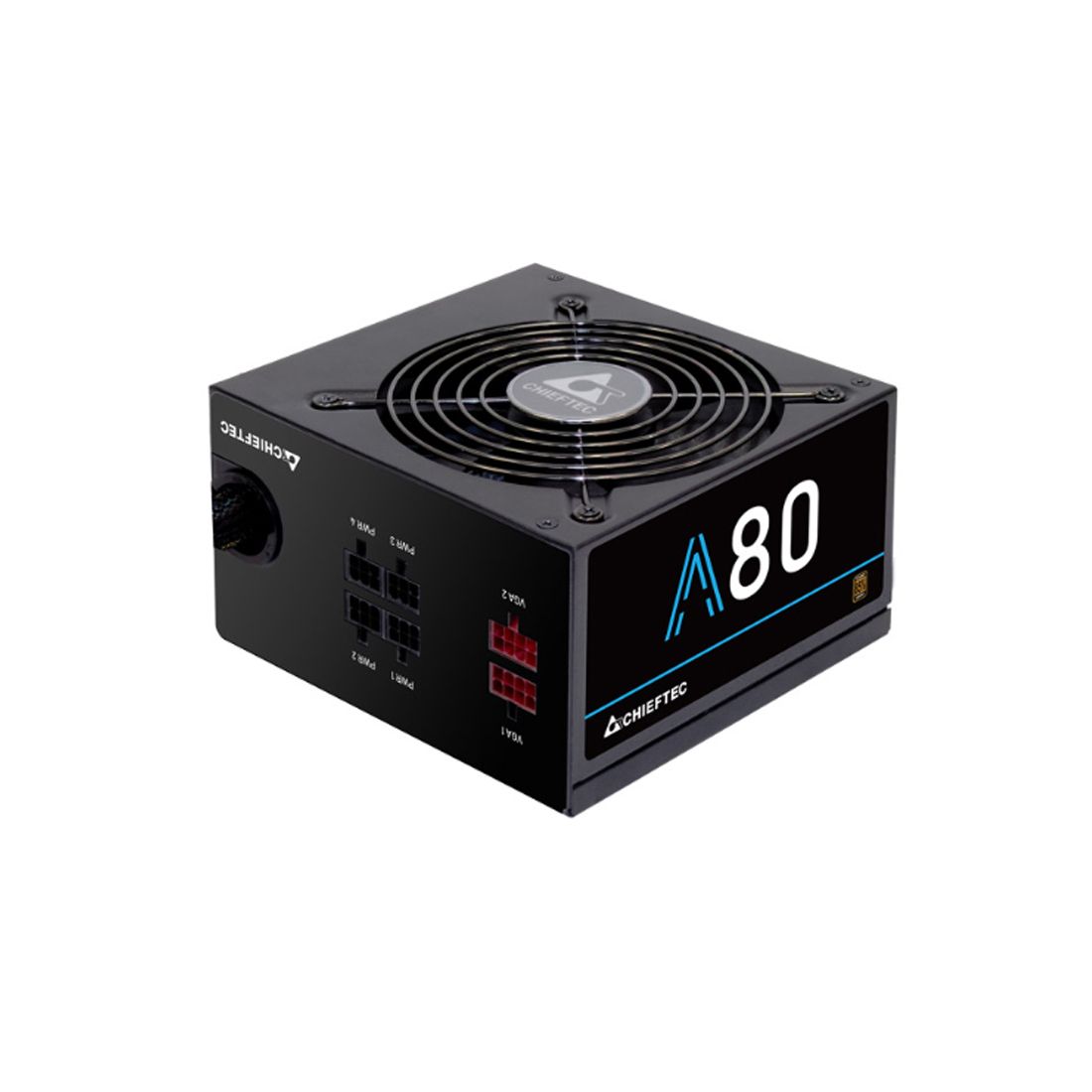 Блок питания, Chieftec, A-80 CTG-550C, 550W, ATX, APFC, Semi Modular, 20+4pin, 4+4pin, 6*Sata, 4*Molex, 2*PCIe 6+2-pin, Вентилятор 12см, Черный — купить в Lirotech