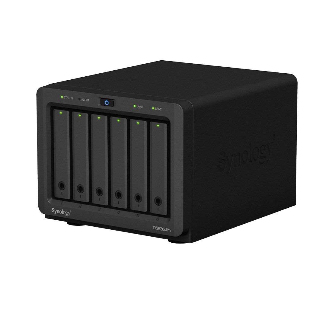 Система хранения данных (сервер), Synology, DS620slim, 6-bay, Intel Celeron J3355, 2GB RAM, RJ-45 1GbE, 2x65W — Celeron J3355, 2GB — купить в Lirotech