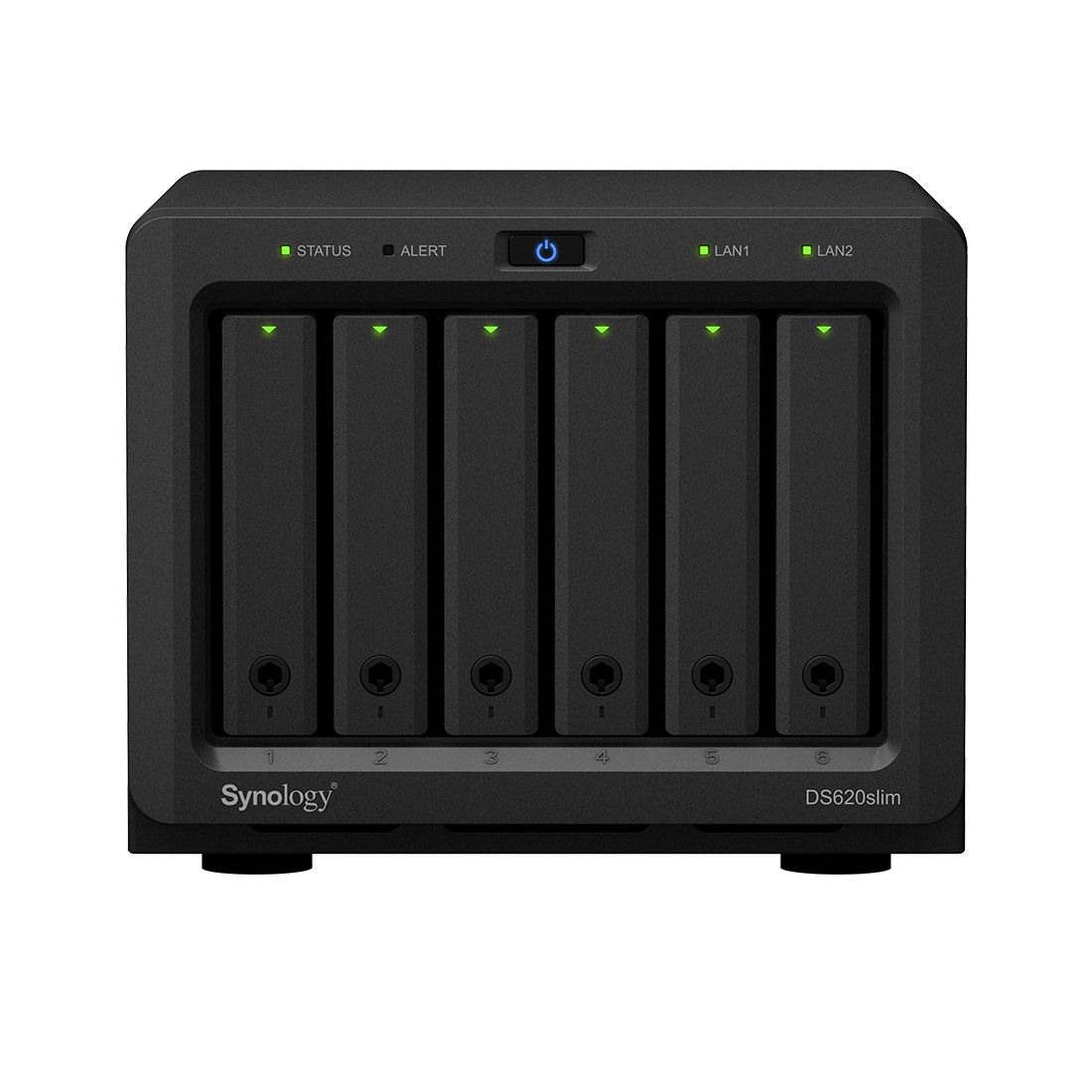 Система хранения данных (сервер), Synology, DS620slim, 6-bay, Intel Celeron J3355, 2GB RAM, RJ-45 1GbE, 2x65W — фото 2