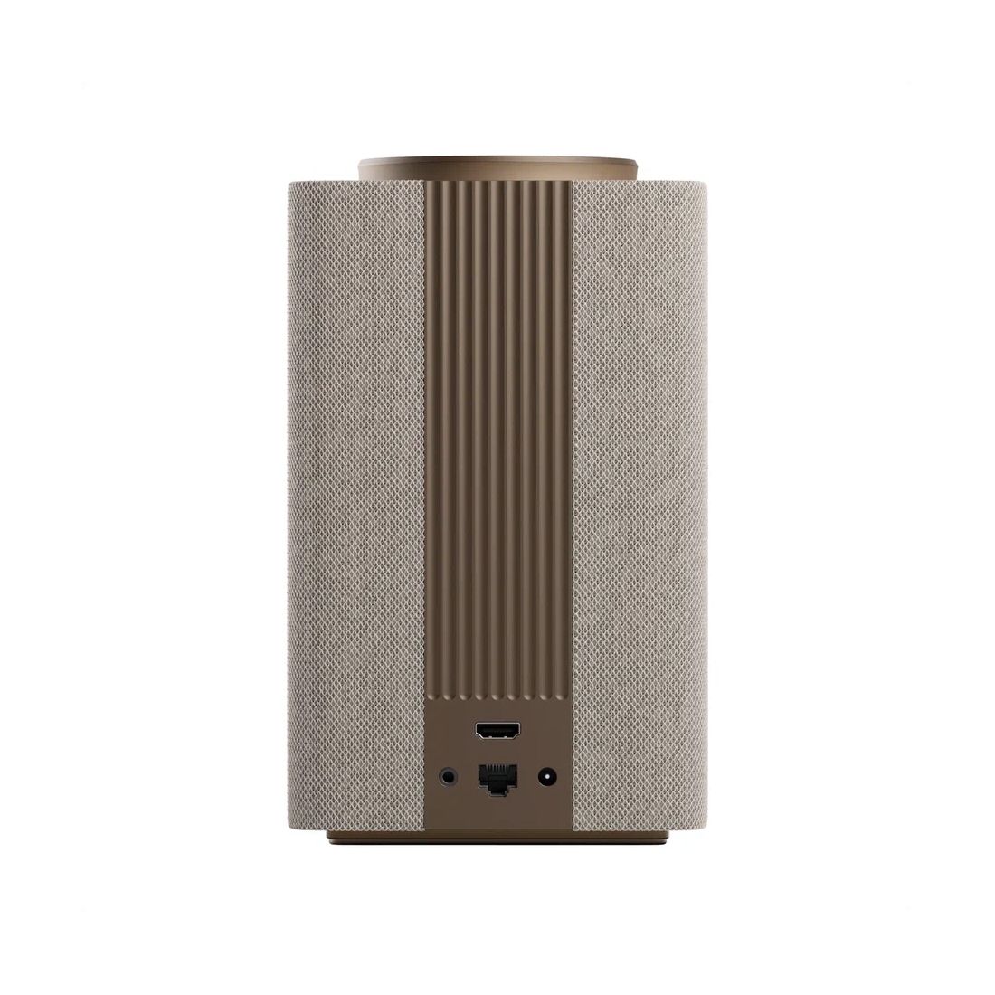 Умная колонка, Яндекс, YNDX-00053E, Яндекс Станция Макс с Zigbee, 65Вт, (2х15Вт 20мм, 2х10Вт 38мм, 1х40Вт 88мм), 7 микрофонов (+1 в пульте), 45–20 000 Гц, Wi-Fi (2,4–5 ГГц), Bluetooth 5.0, AUX OUT, HDMI 2.0, Бежевый — фото 2