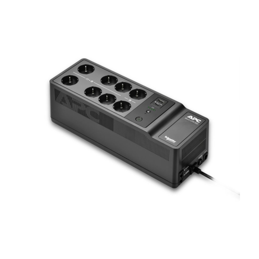 Источник бесперебойного питания, APC, Back-UPS BE850G2-GR, Линейно-интерактивный, Мощность 850ВА/520Вт, Напольный, 230В, Вых: 8x Schuko, USB Type A+C, RBC17, Чёрный — фото 2