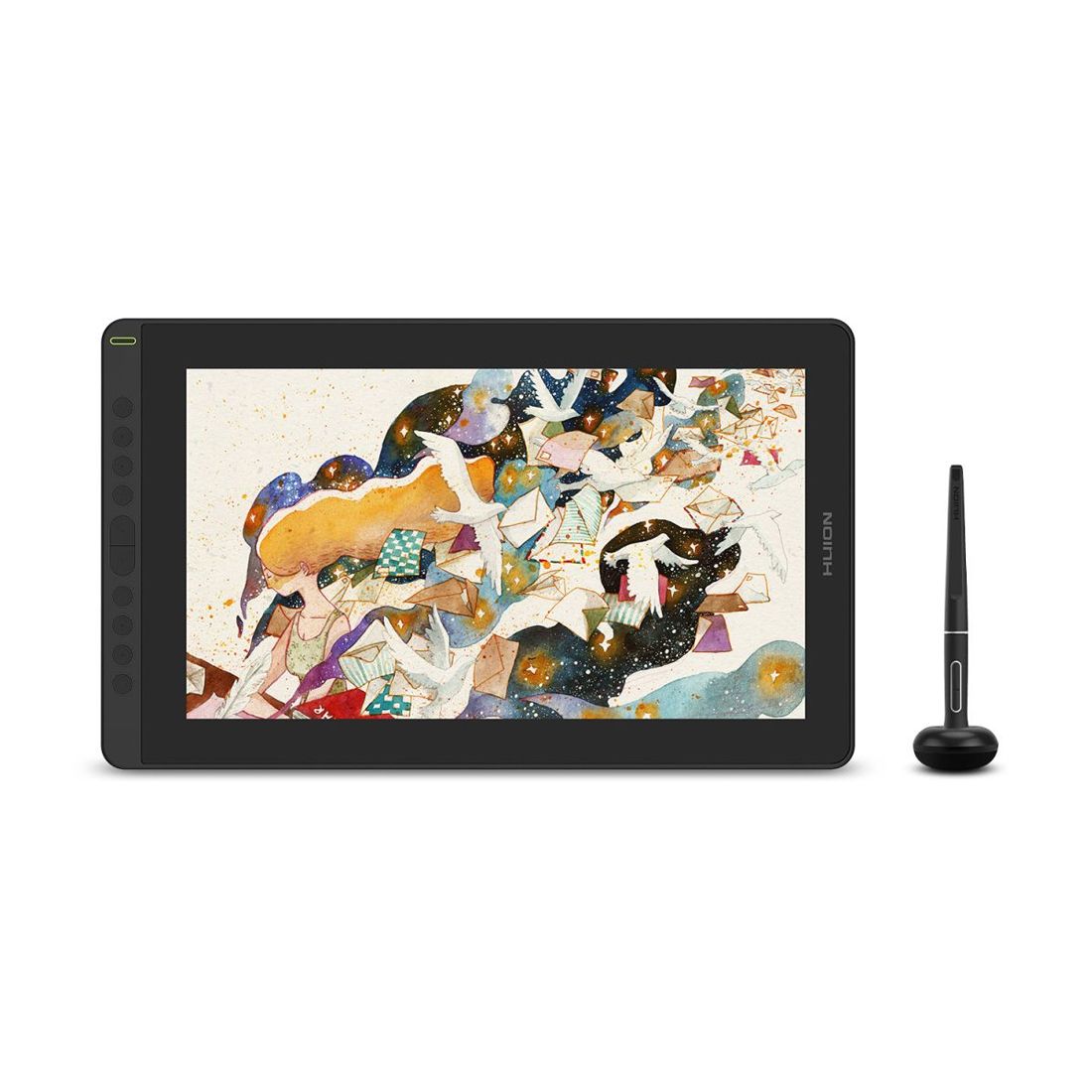 Графический планшет, Huion, Kamvas 16 Gen 3 (GS1563), Цифровая ручка:PW517, Технология пера:Пассивный электромагнитный резонанс (перо без батареи), Разрешение пера:5080 LPI, Чувствительность к давлению:8192уровня, Поддержка наклона:±60°, Чувствительная вы — купить в Lirotech