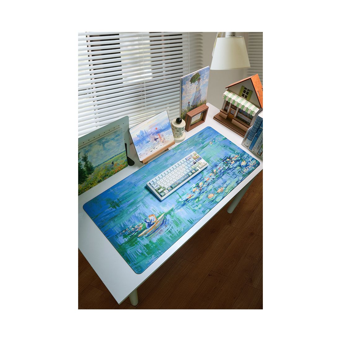 Коврик для компьютерной мыши, Varmilo, Monet, ZDB078-01, 900х400х3 мм, Каучук, Ткань, Разноцветный — фото 2