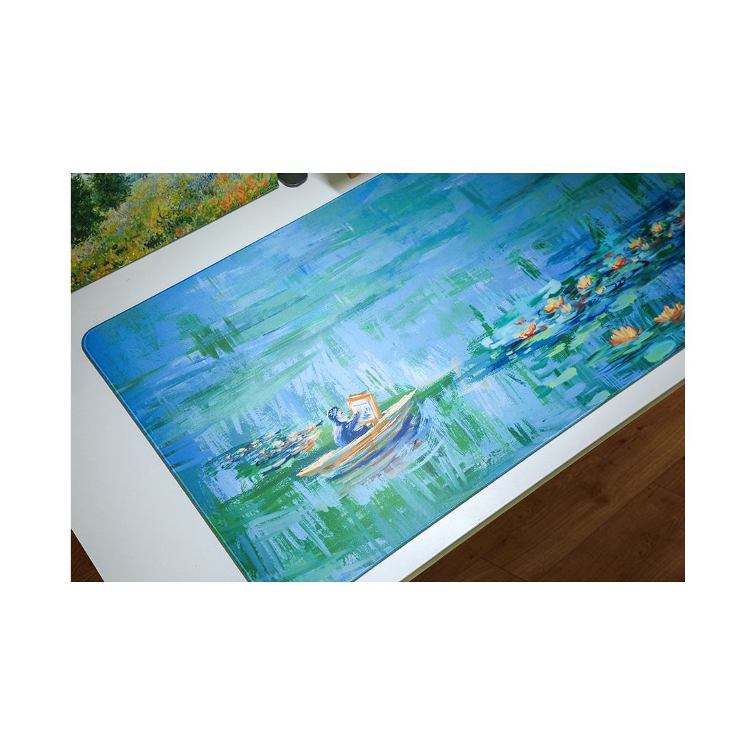 Коврик для компьютерной мыши, Varmilo, Monet, ZDB078-01, 900х400х3 мм, Каучук, Ткань, Разноцветный — фото 3