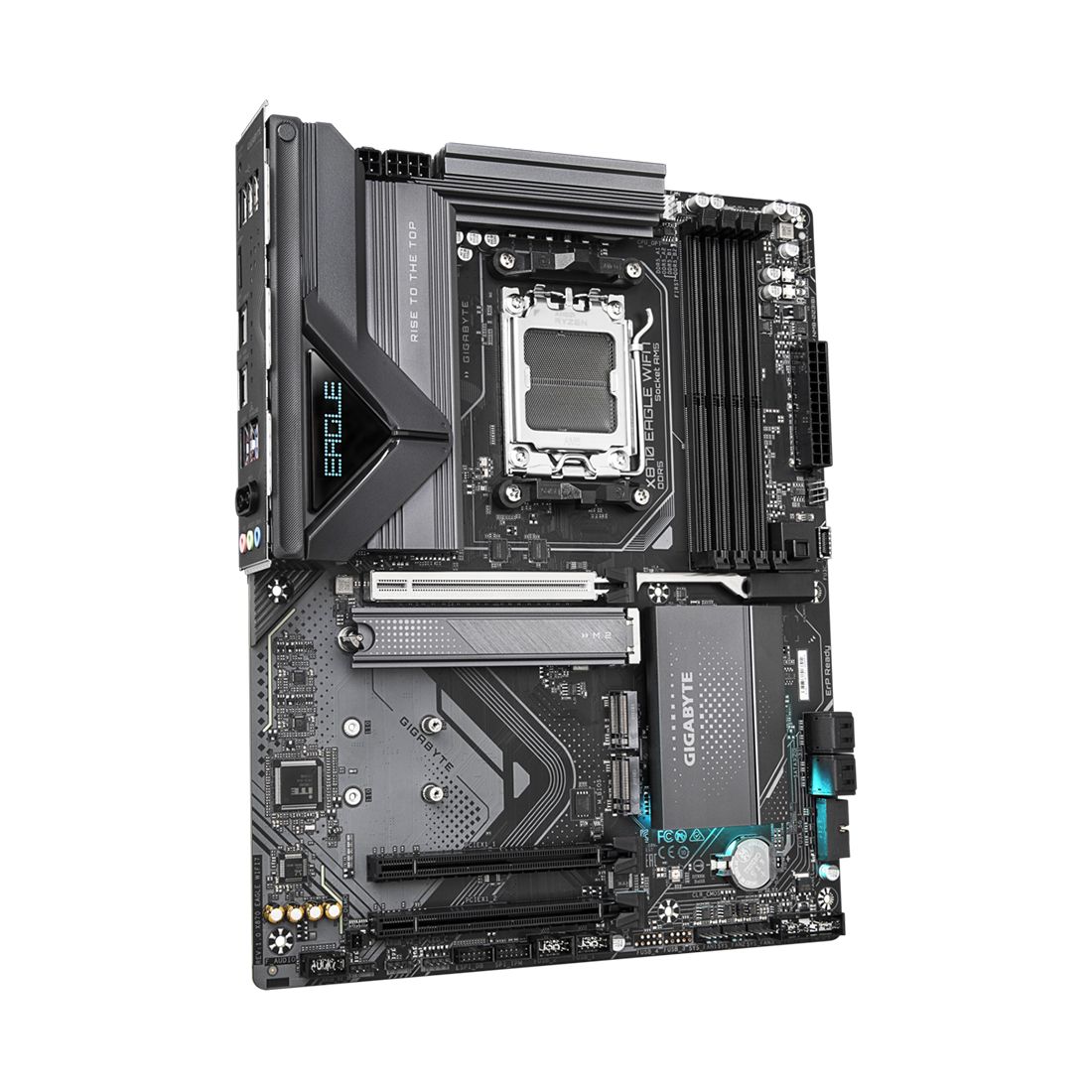 Материнская плата, Gigabyte, X870 EAGLE WIFI7 (4719331864996), AM5, X870, 4xDDR5 4400/4800/5200/8000(OC), 4xSATA3, 3xM.2 (PCIe 4.0 x4/x2), Raid, 1xHDMI, 2xUSB4 Type-C®, 3xPCI-Ex16, Wi-Fi, ATX — фото 3
