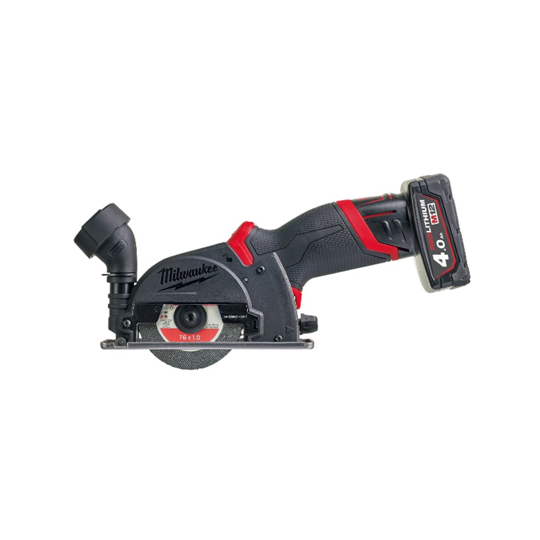 Отрезная машина, Milwaukee, M12 FCOT-0 FUEL(4933464618), 12 В, Бесщеточная отрезная машина. диск 76х10 мм, 20000 об/мин. глубина реза 16,3 мм. Вес 0,7. (тушка) без батарей и без зарядного устройства, картон — фото 2