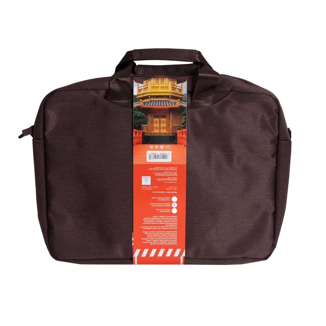 Сумка для ноутбука, XG, Hong Kong 17.3" (XGB-640-17.3), 17.3", Лёгкая, Усиленные ручки, Внешнее отделение на молнии, 2 внутренних отделения, Уплотнённые стенки, Полиэстер, Коричневый — фото 2