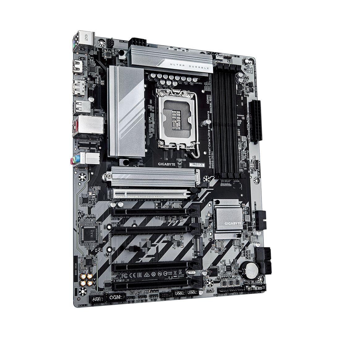 Материнская плата, Gigabyte, B860 DS3H (4719331868178), LGA1851, iB860, 4xDDR5 5600/6400/9066(OC), 4xSATA3, Raid, 2xM.2 (PCI-E 4.0x4/x2), 1хDP, 1xHDMI, 5xPCI-Ex16, ATX — фото 3