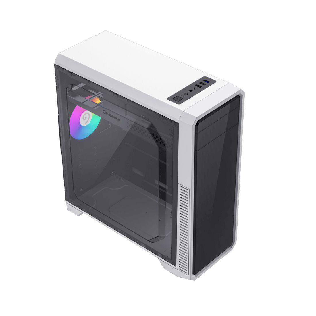 Компьютерный корпус, Gamemax, 1108-5961R0028, G561E-BK, Mid-Tower, ATX/mATX/Mini-ITX, USB3.0*1 / USB2.0*2, HD-Audio, Кулер 1*12см FRGB, Высота процессорного кулера 160мм, Длина VGA 360мм, Количество отсеков 2*3,5" / 2*2,5" /1*5,25", Сталь/Закаленное стекл — фото 3