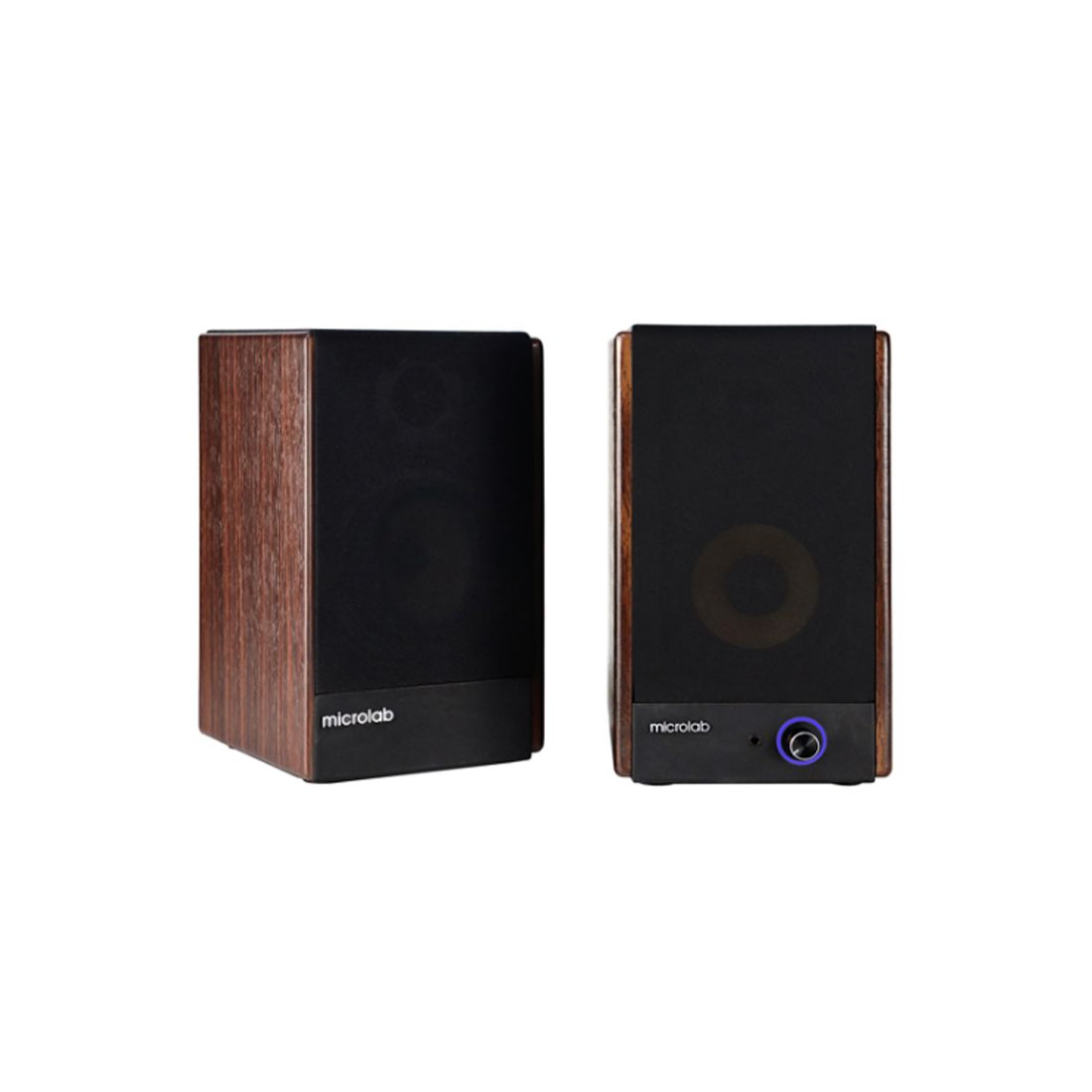 Колонки, Microlab, SOLO3, Bluetooth 5.3, AUX, 40 Вт, 80 Гц - 20 кГц, Соотношение сигнал/шум: > 75 дБ, 142 x 153 x 231 мм, Коричневый — купить в Lirotech