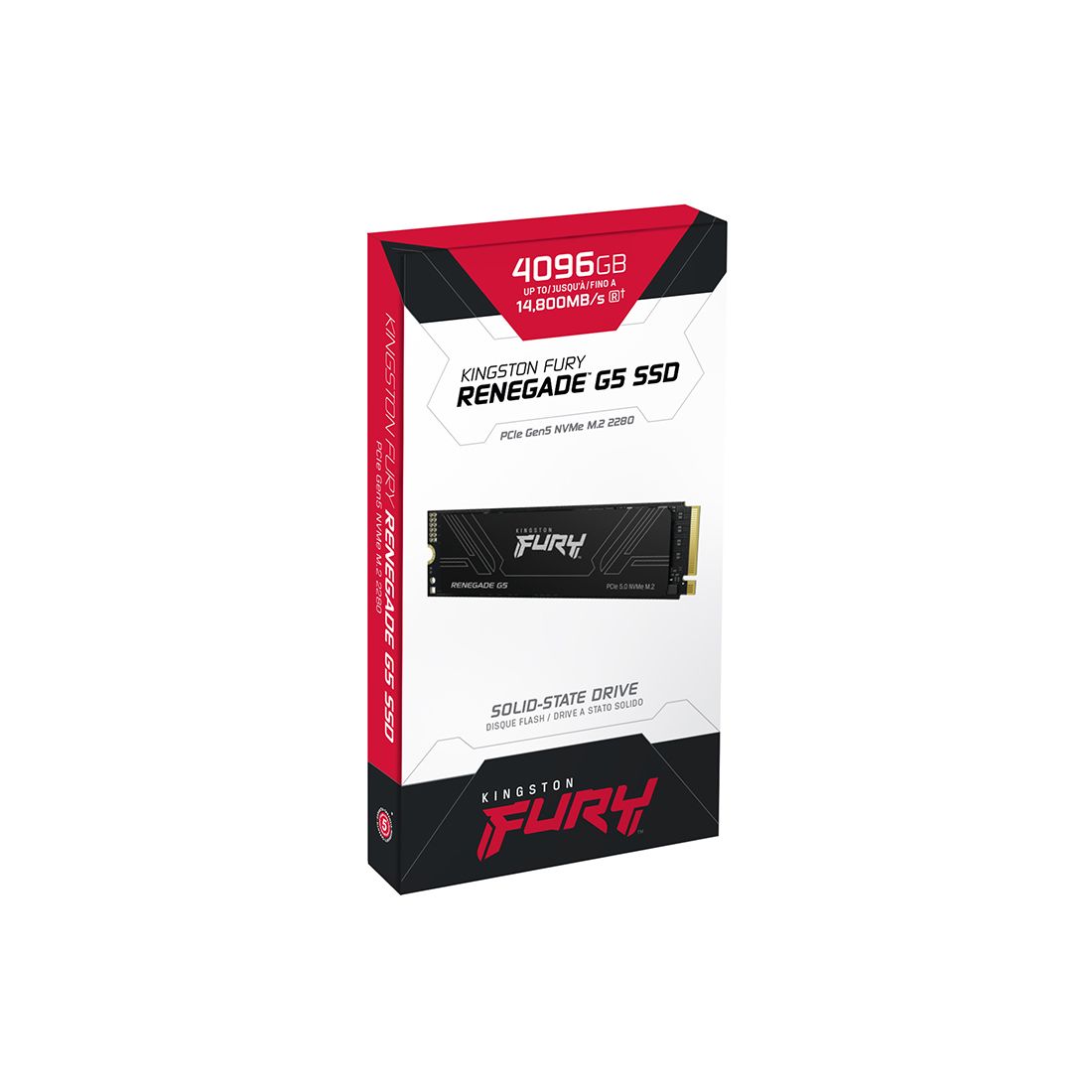 Твердотельный накопитель SSD, Kingston, FURY Renegade G5 SFYR2S/4T0, 4096GB, M.2 NVMe PCIe 5.0x4, 14800/14000Мб/с — фото 3