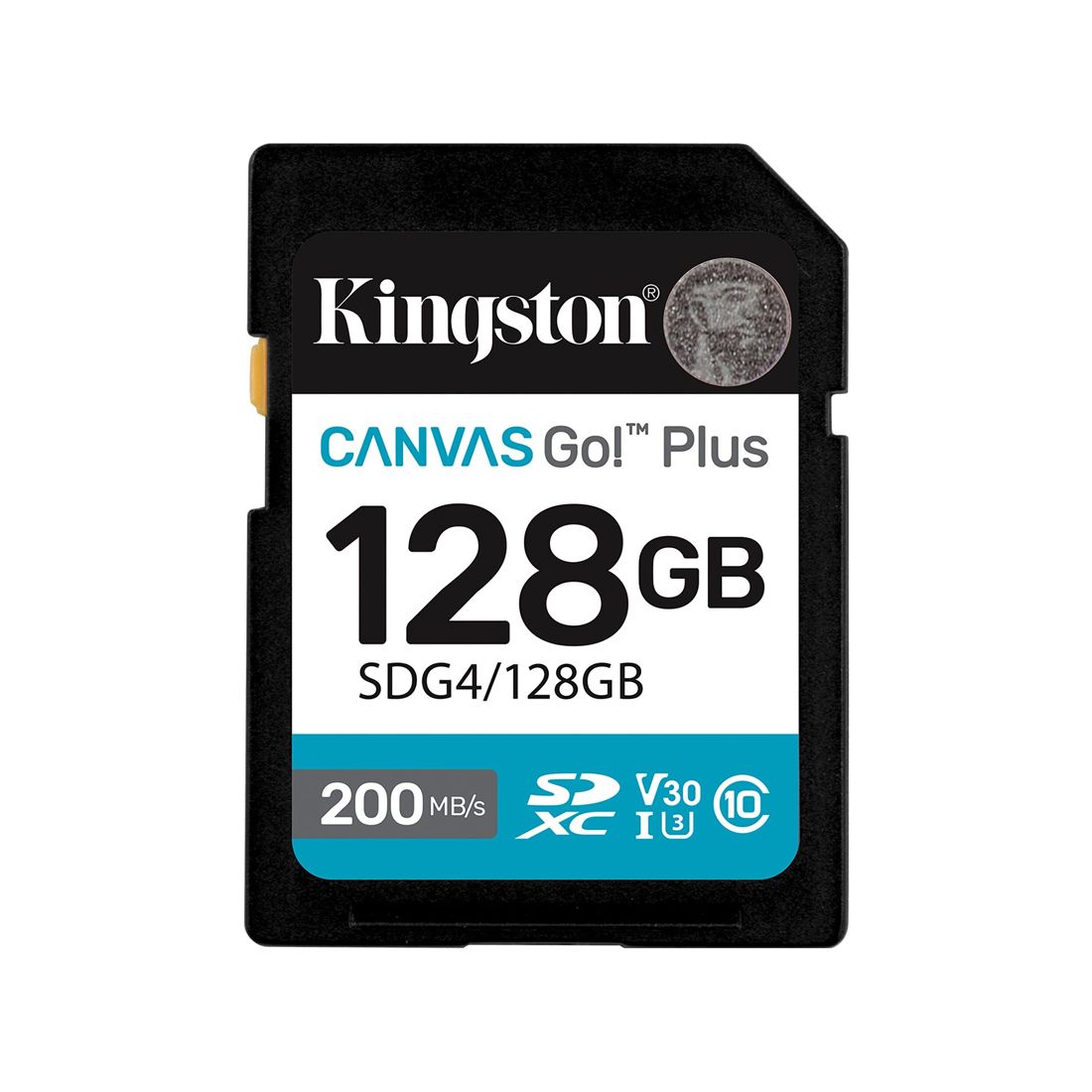 Карта памяти, Kingston, SDG4/128GB, SDXC 128GB, Canvas Go Plus, C10, UHS-I, U3, V30 — фото 1