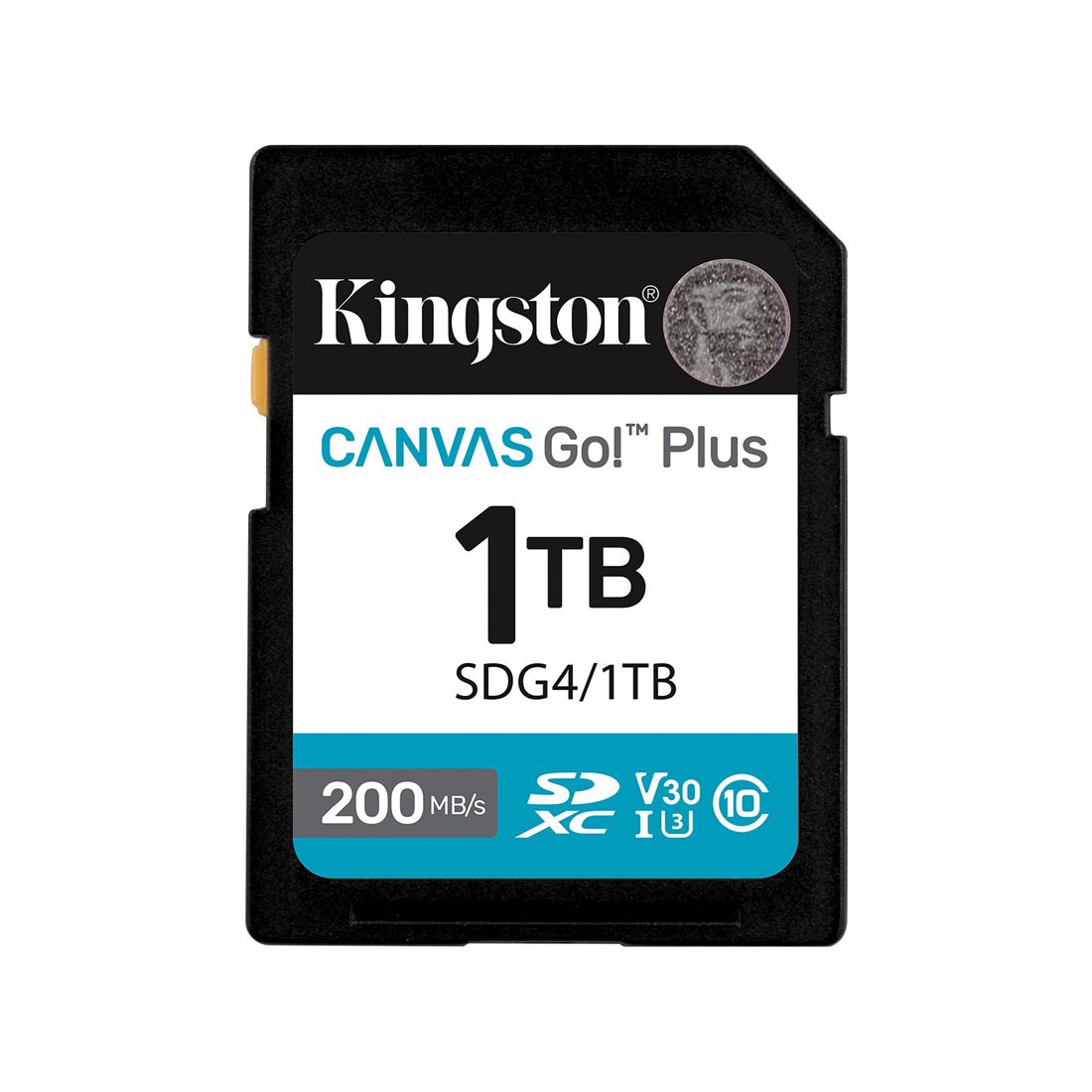 Карта памяти, Kingston, SDG4/1TB, SDXC 1TB, Canvas Go Plus, C10, UHS-I, U3, V30 — фото 1
