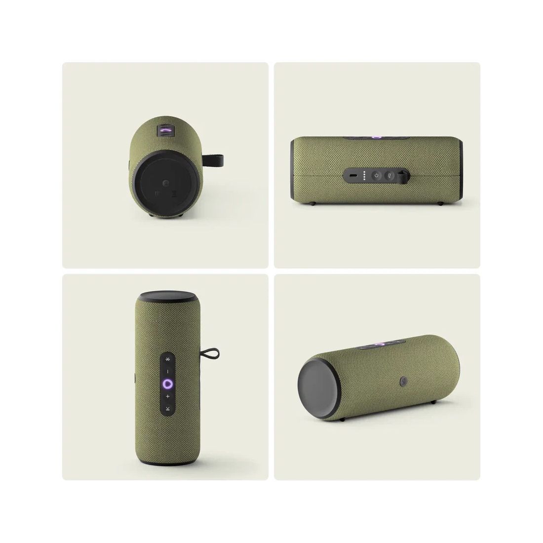 Портативная умная колонка, Яндекс, YNDX-00030GRN, Яндекс Станция Стрит с Алисой, 30 Вт, 3 микрофона, 80 - 20 000 Гц, Wi-Fi (2,4–5 ГГц), Bluetooth 5.0, Зеленый — фото 2