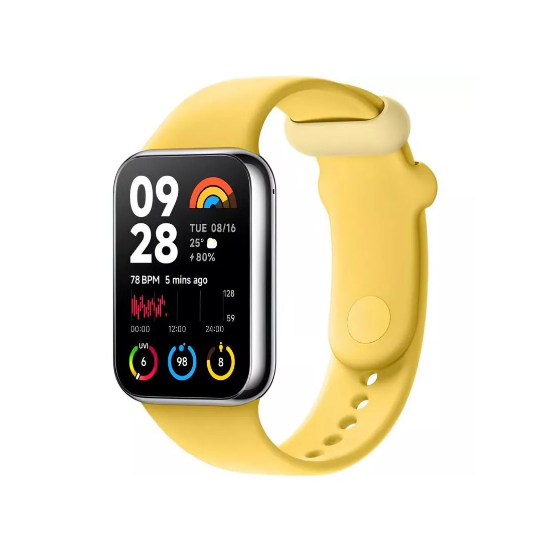 Сменный браслет, Xiaomi, TPU Quick Release Strap, M2304AS1/BHR8010GL, Совместим с band 8 Pro/9 ProRedmi Watch 4/5, Желтый — фото 3