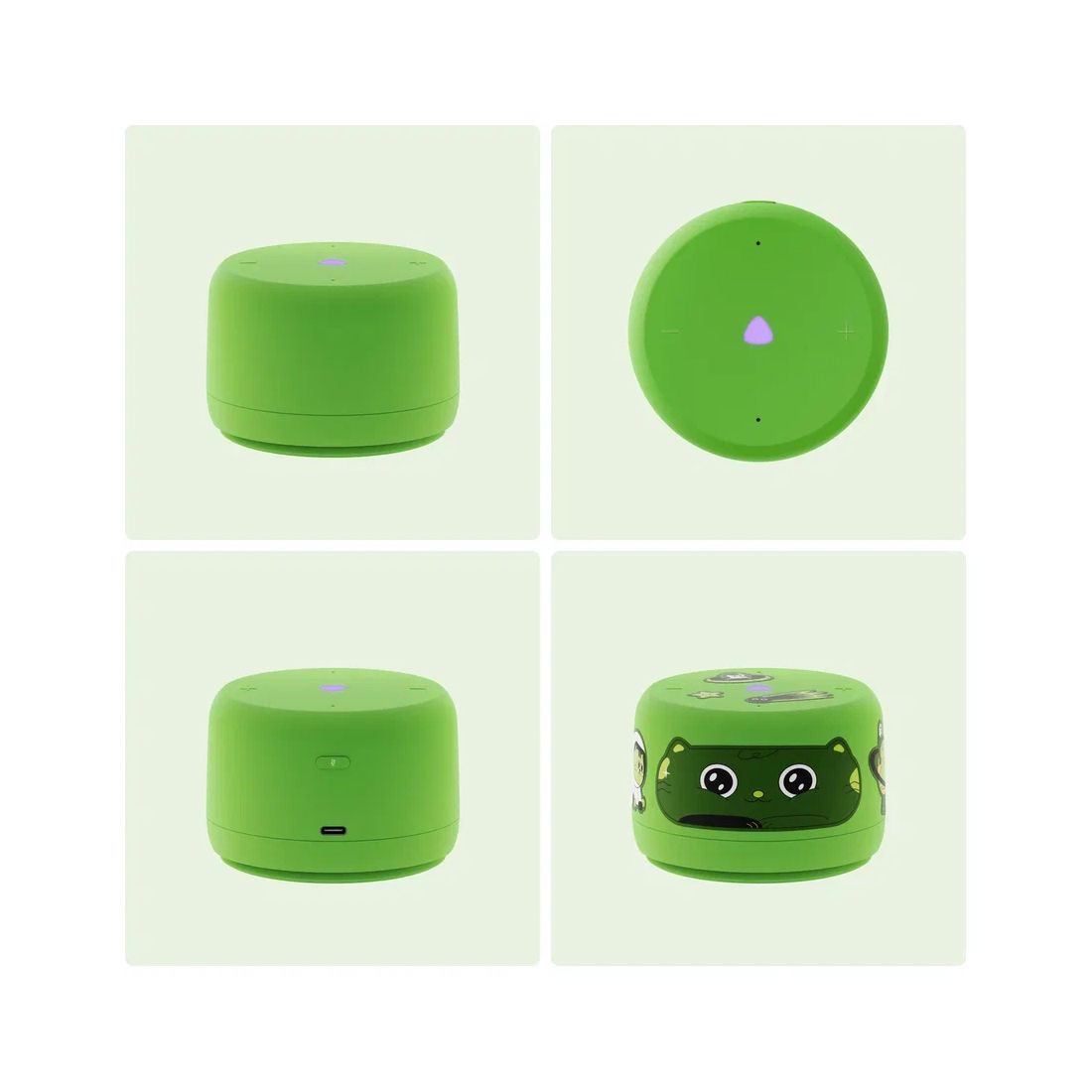 Умная колонка, Яндекс, YNDX-00028GRN, Яндекс Станция Лайт 2 с Алисой без часов, 6Вт, 2 микрофона, 120-16 000 Гц, Wi-Fi (2,4–5 ГГц), Bluetooth 5.0, Зелёный — фото 2
