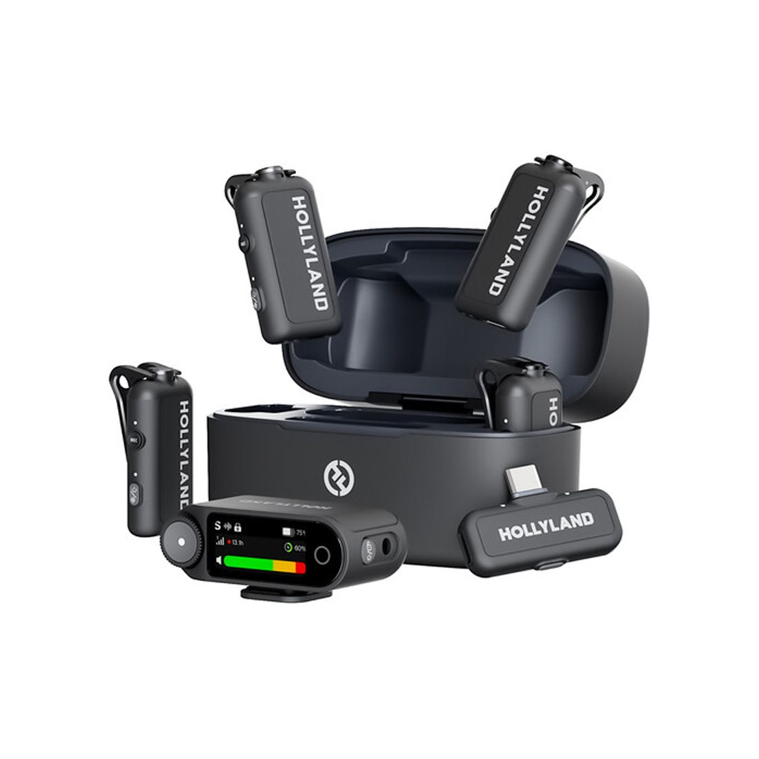 Петличный микрофон, Hollyland, Lark MAX 2 Combo, Звук студийного качества с технологией MaxTimbre, Встроенная память объемом 8 ГБ для 14-часовой резервной записи, Профессиональное шумоподавление окружающей среды (ENC), Длительность работы 22 часа, Дальнос — купить в Lirotech