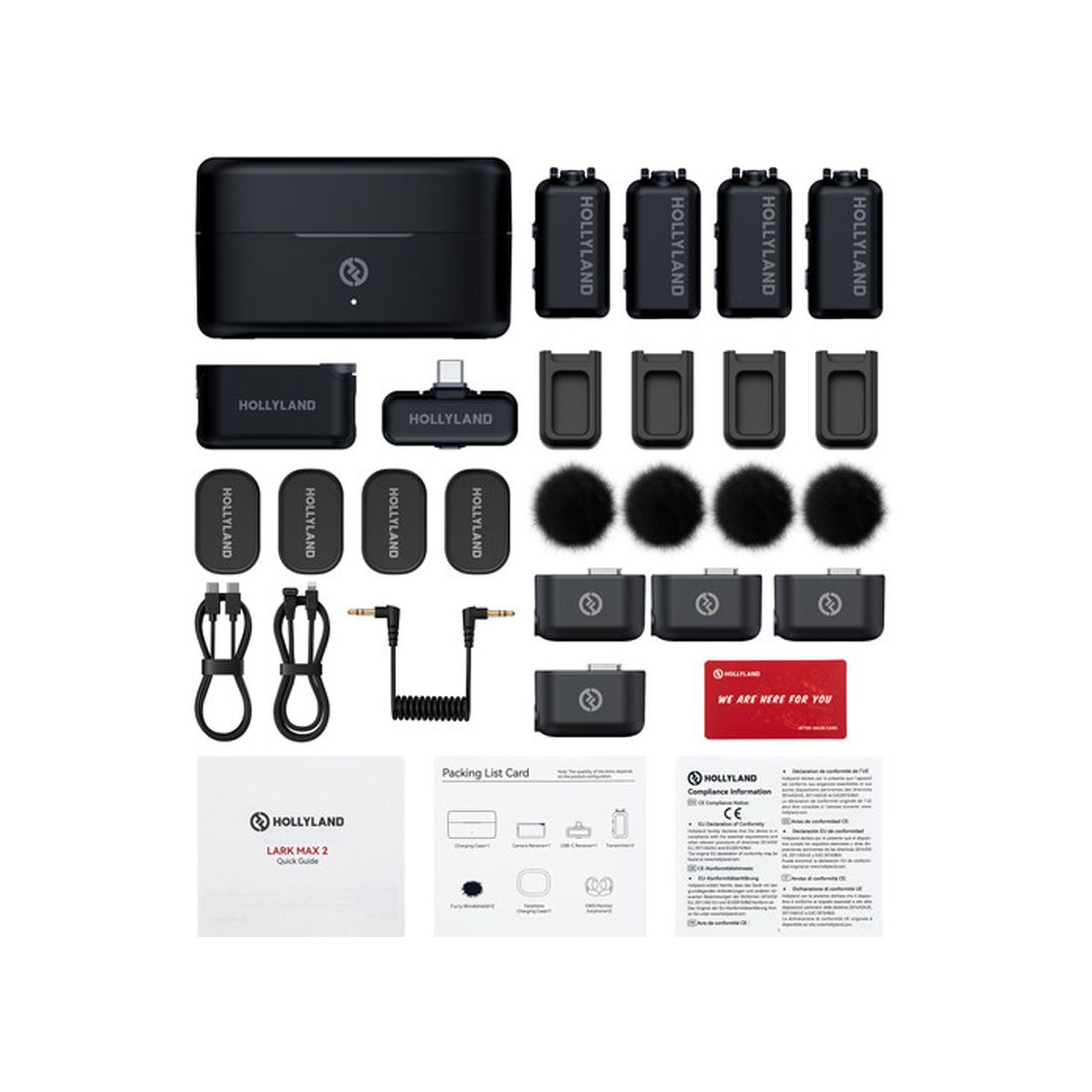 Петличный микрофон, Hollyland, Lark MAX 2 Combo, Звук студийного качества с технологией MaxTimbre, Встроенная память объемом 8 ГБ для 14-часовой резервной записи, Профессиональное шумоподавление окружающей среды (ENC), Длительность работы 22 часа, Дальнос — фото 2