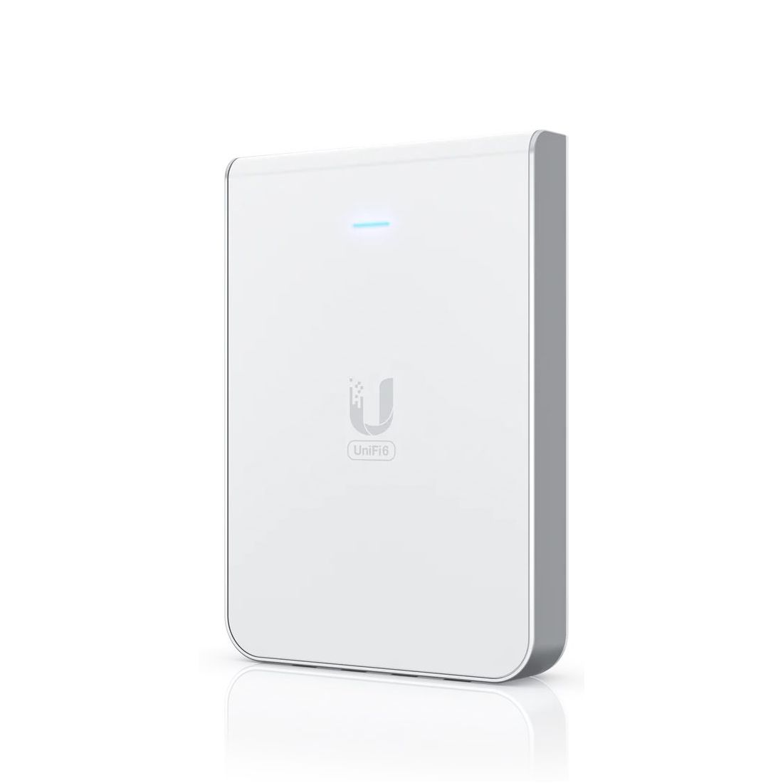 Беспроводная точка доступа, Ubiquiti, U6-IW, In-Wall, 802.11a/b/g/n/ac/ax, AX5400, 1 порт 10/100/1000 RJ45, 4 порта 10/100/1000 RJ45, 300 клиентов, PoE+ 802.3at, без адаптера питания — фото 1