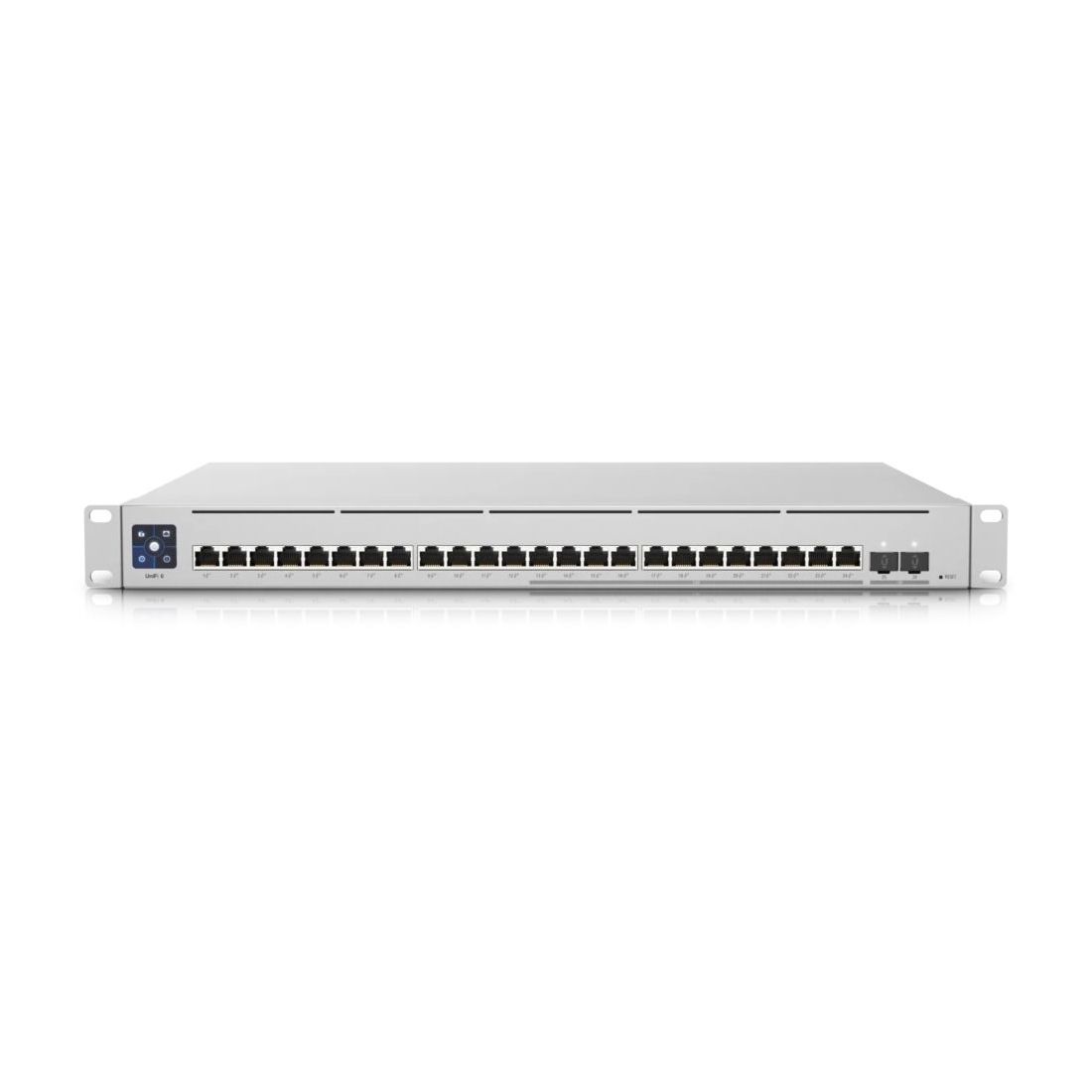 Коммутатор, Ubiquiti, USW-Enterprise-24-PoE, Switch, Управляемый L3, 12 портов 10/100/1000/2500 Mbps RJ45 PoE+ , 12 портов 10/100/1000 Mbps RJ45 PoE+, 802.3af/at, бюджет 400W, 2 порта SFP+, Стоечный — фото 2