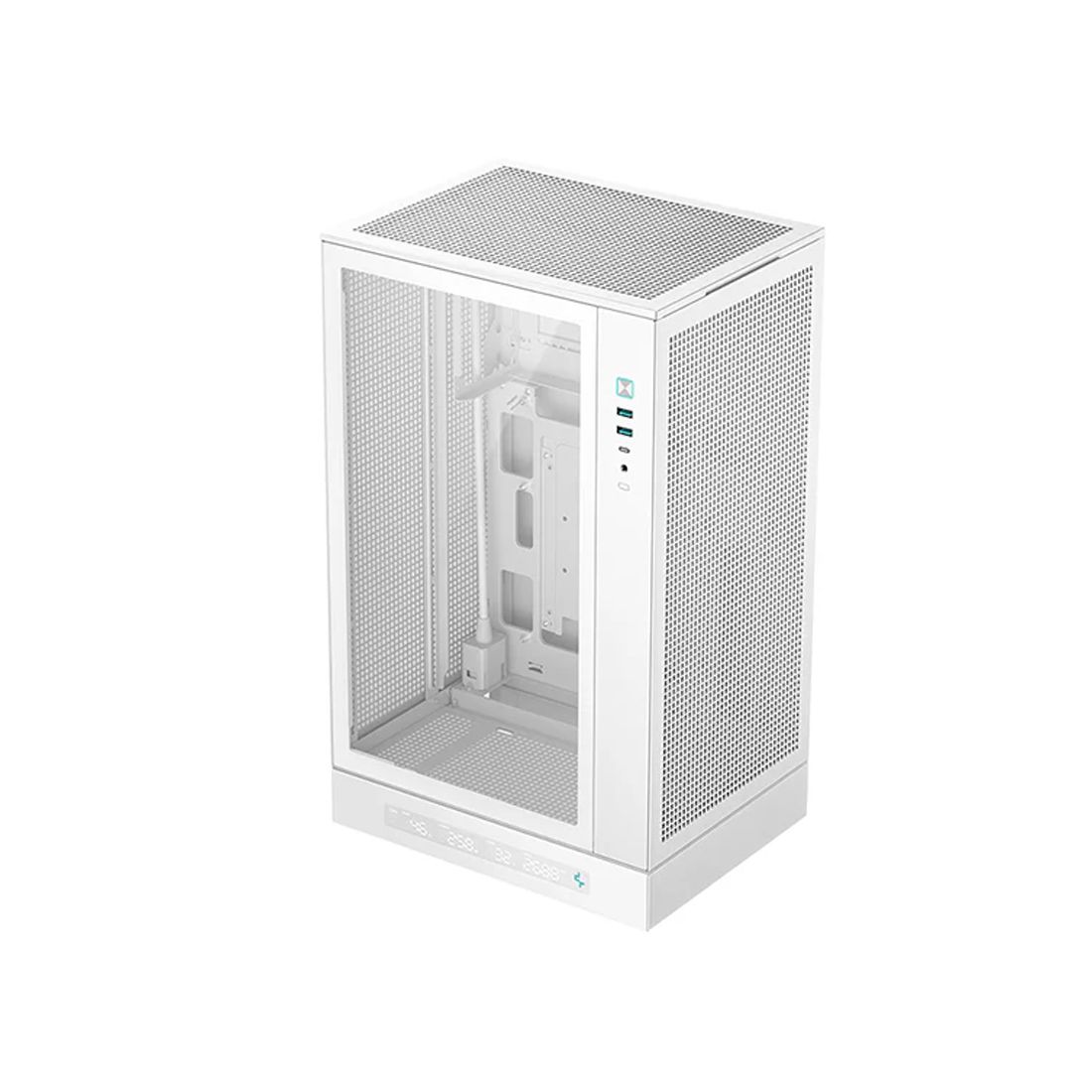 Компьютерный корпус, Deepcool, CH270 DIGITAL WH R-CH270-WHNDM0-G-1, Micro ATX/Mini-ITX, Type C*1/USB 3.0*2, HD-Audio+Mic, Высота процессорного кулера до 174мм, Длина VGA до 388/413мм, 1*3.5"/1*2.5", Сталь 0,6, 296x225x486мм, Без Б/П, Белый — купить в Lirotech