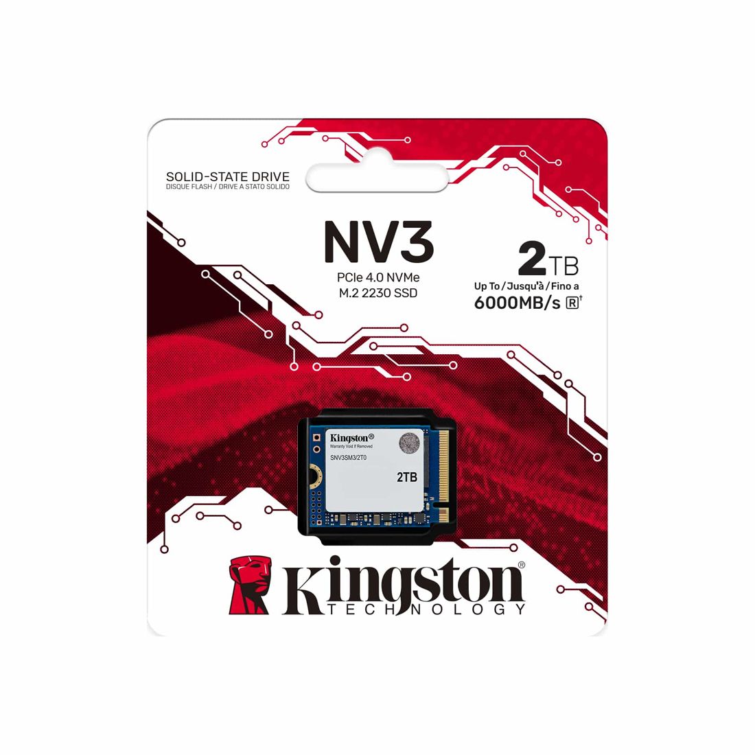 Твердотельный накопитель SSD, Kingston, SNV3SM3/2T0, 2TB, Mini M.2 2230 PCIe Gen4 x4, 6000/5000 Мб/с — фото 3