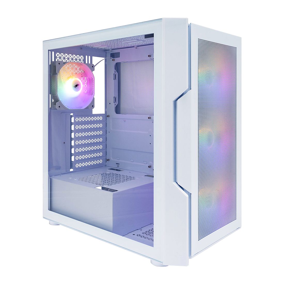 Компьютерный корпус, 1STPLAYER, T7 P WH, T7-P-WH-4F7-W, ATX / M-ATX / ITX, 1*3.5"/3*2.5", Кулер 4*12см, Высота кулера до 185 мм, Длина VGA до 340 мм, 235410440 мм, Без Б/П, Белый — купить в Lirotech