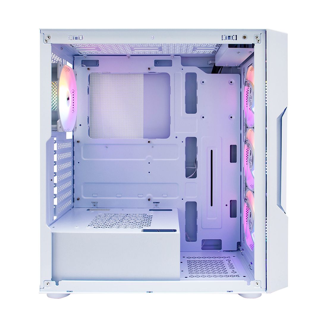 Компьютерный корпус, 1STPLAYER, T7 P WH, T7-P-WH-4F7-W, ATX / M-ATX / ITX, 1*3.5"/3*2.5", Кулер 4*12см, Высота кулера до 185 мм, Длина VGA до 340 мм, 235410440 мм, Без Б/П, Белый — фото 3