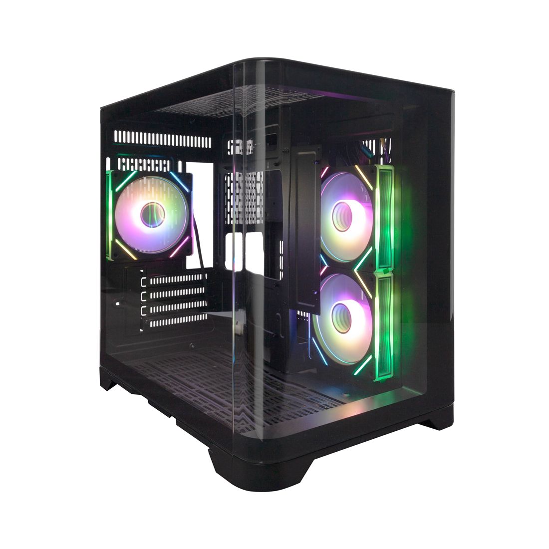 Компьютерный корпус, 1STPLAYER, UV5 BK, UV5-BK-2FC7R-1FC7, M-ATX / ITX, 1*3.5"/2*2.5", Кулер 3*12см, Высота кулера до 157 мм, Длина VGA до 330 мм, 280385377 мм, Без Б/П, Черный — купить в Lirotech