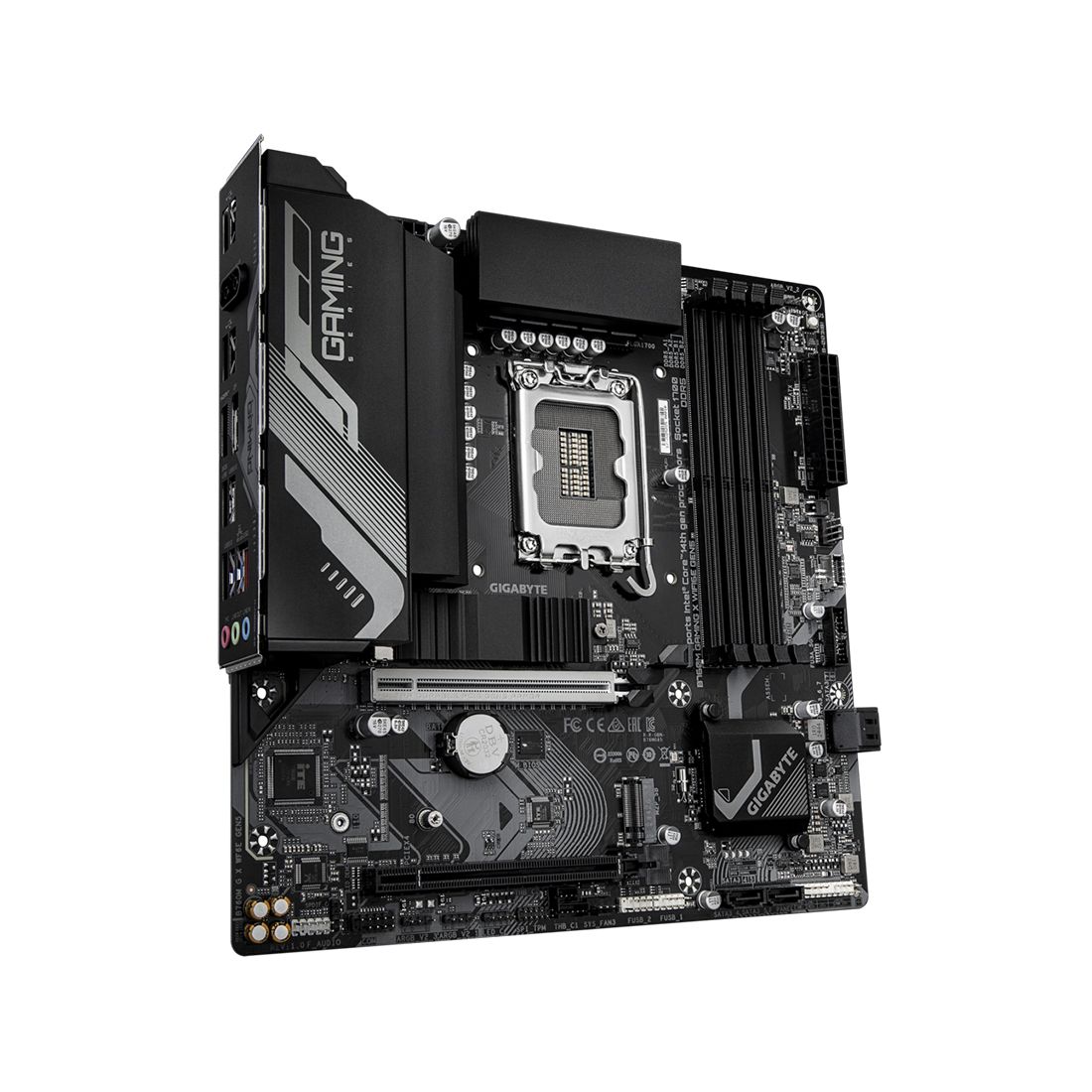 Материнская плата, Gigabyte, B760M GAMING X WIFI6E GEN5 (4719331872953), LGA1700, iB760, 4xDDR5 4400/4800/5200/5600/7600(OC), 4xSATA3, Raid, 2xM.2 (PCI-E 4.0x4/x2), 1хDP, 1xHDMI, 2xPCI-Ex16, WiFi, mATX — фото 3