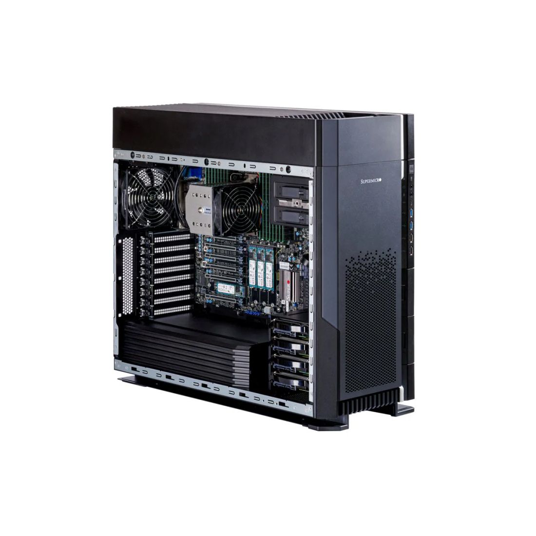 Платформа рабочей станции, SUPERMICRO, SYS-551A-T, LGA4677, Intel® W790, PCI-E, VGA, SATA, 4xNHS NVMe/SATA, 2xGbLAN, 16 DDR5, 2000W HS — DDR5 — купить в Lirotech