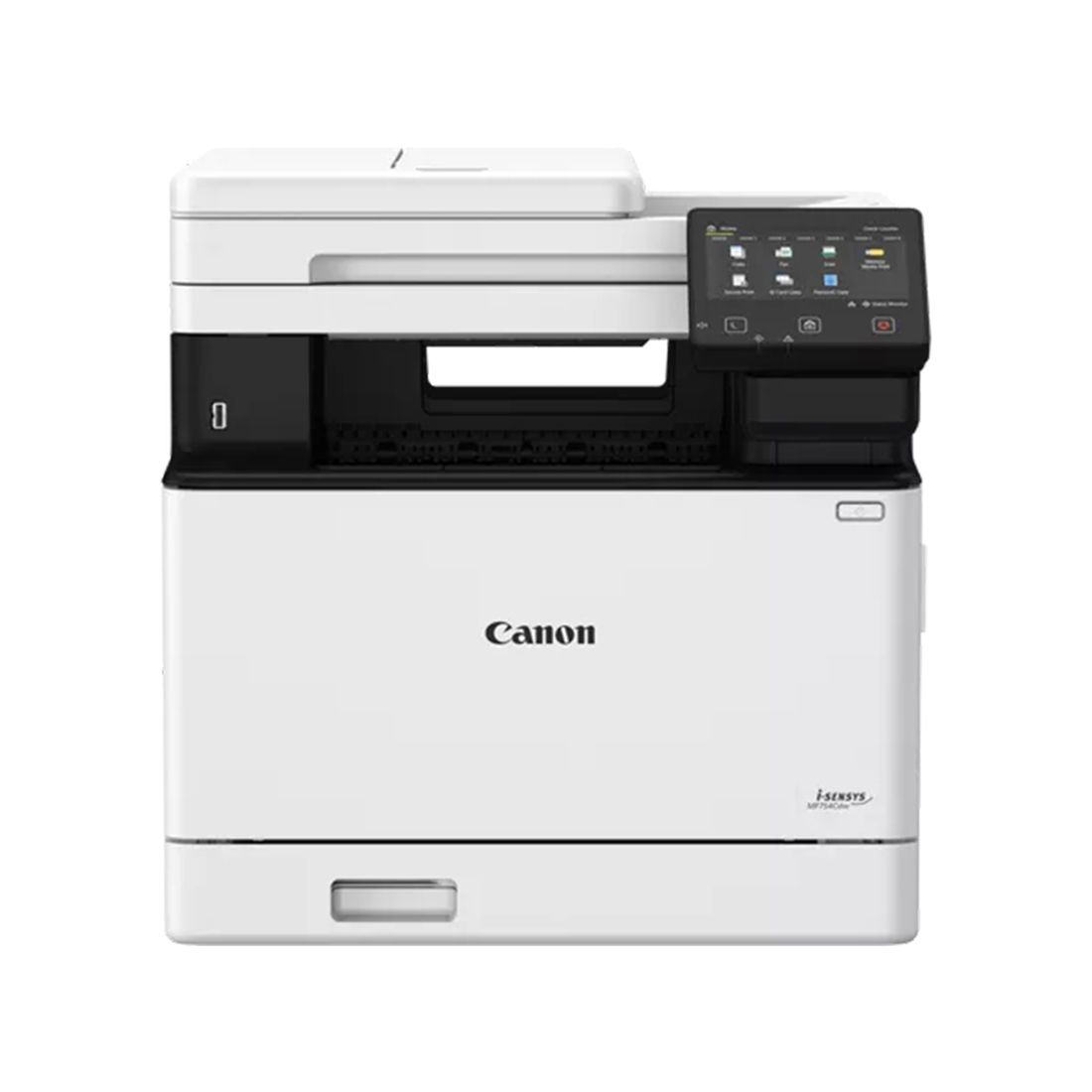 Цветное МФУ, Canon, i-SENSYS MF754CDW II, 7185C010AA, Лазерное, A4, 33 стр./мин., Подача 300 листов, Двусторонний автоподатчик документов, Сенсорный дисплей 5", 1.2 ГГц CPU, 1 ГБ RAM, USB 2.0, Ethernet 10/100/1000, Wi-Fi — фото 2