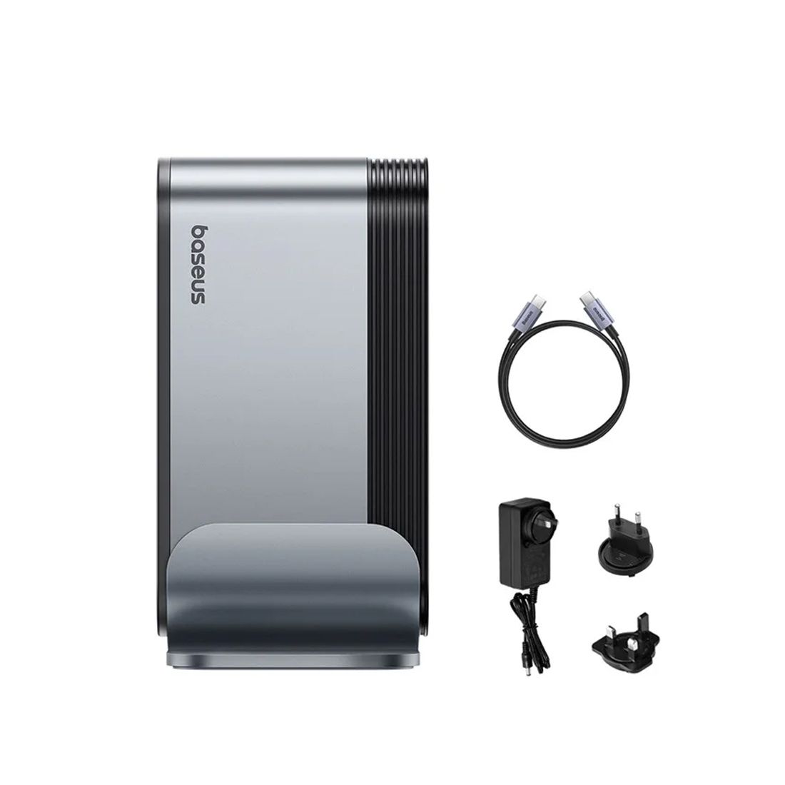 Док-станция, Baseus, UnionJoy 17-Port Triple (B00532304811-00), USB-A to USB 3.0*4+USB-C 5V, Серый — фото 3