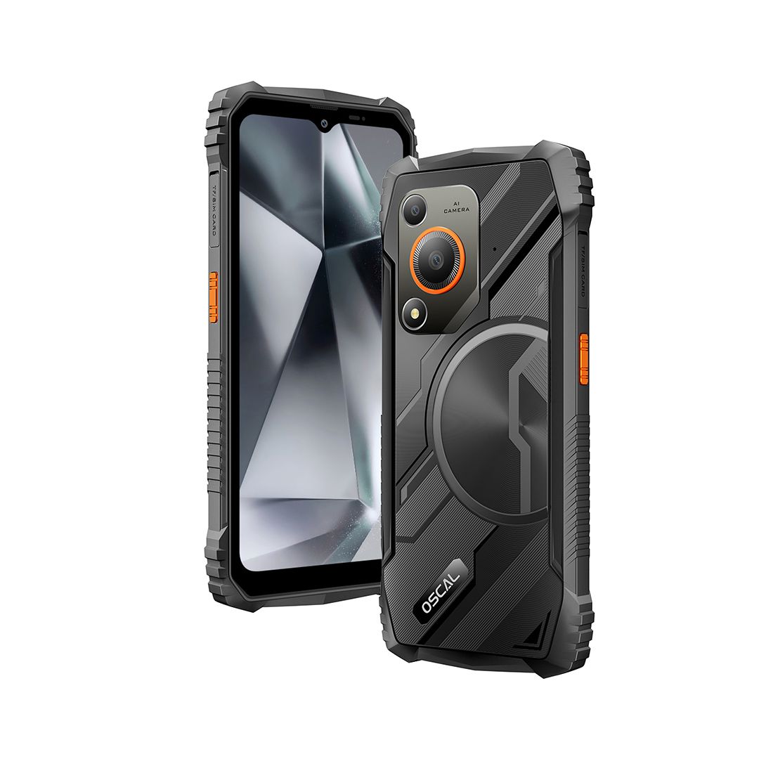 Смартфон, OSCAL, Marine 1, Rugged Phone, 4GB 128GB, 6.56", Android 15, UMS9320E(T615) , Камера 16Мп/8Мп, HD+ 720x1612, Bluetooth 5.1, 5100 мАч, (Black) Чёрный — 56" — купить в Lirotech